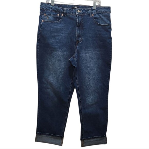 Frye Amari Wash Blue Jeans Women's Size 14 Cuffed Straight Leg Casual  Classic - Picture 1 of 7